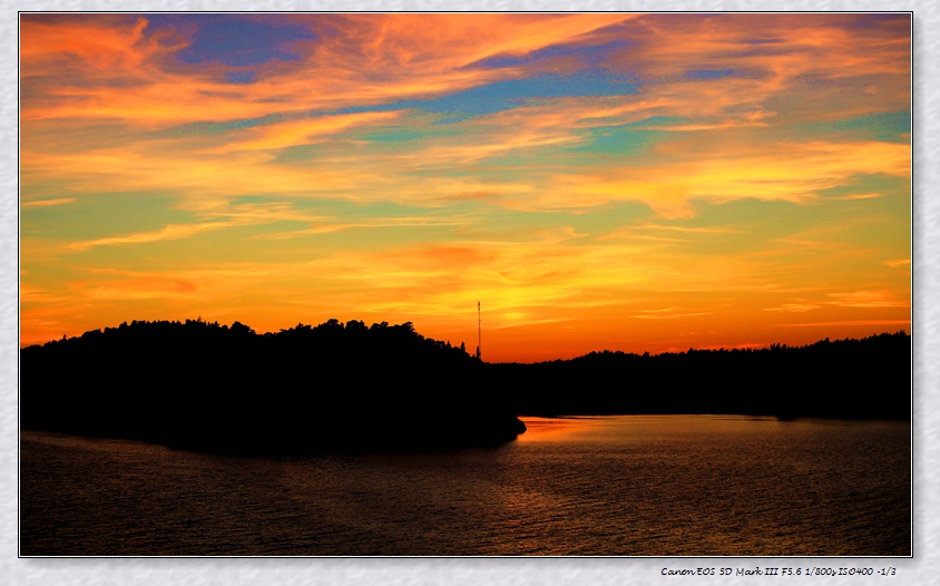 波罗的海夕照 晚霞流焰